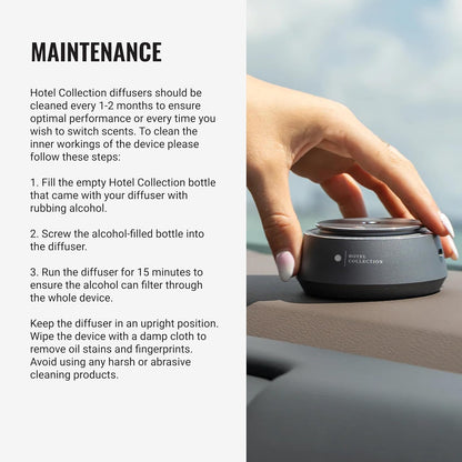 Hotel Collection Chauffeur Car Scent Diffuser Portable Air Freshener Luxury Nebulizing Diffuser Aromatherapy Diffuser for Essential Oils Cordless Super Quiet Device Oil Not Included