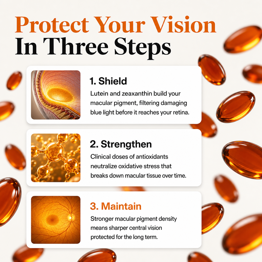 Lutein Zeaxanthin 40mg Per Serving | Omega-3 DHA + EPA